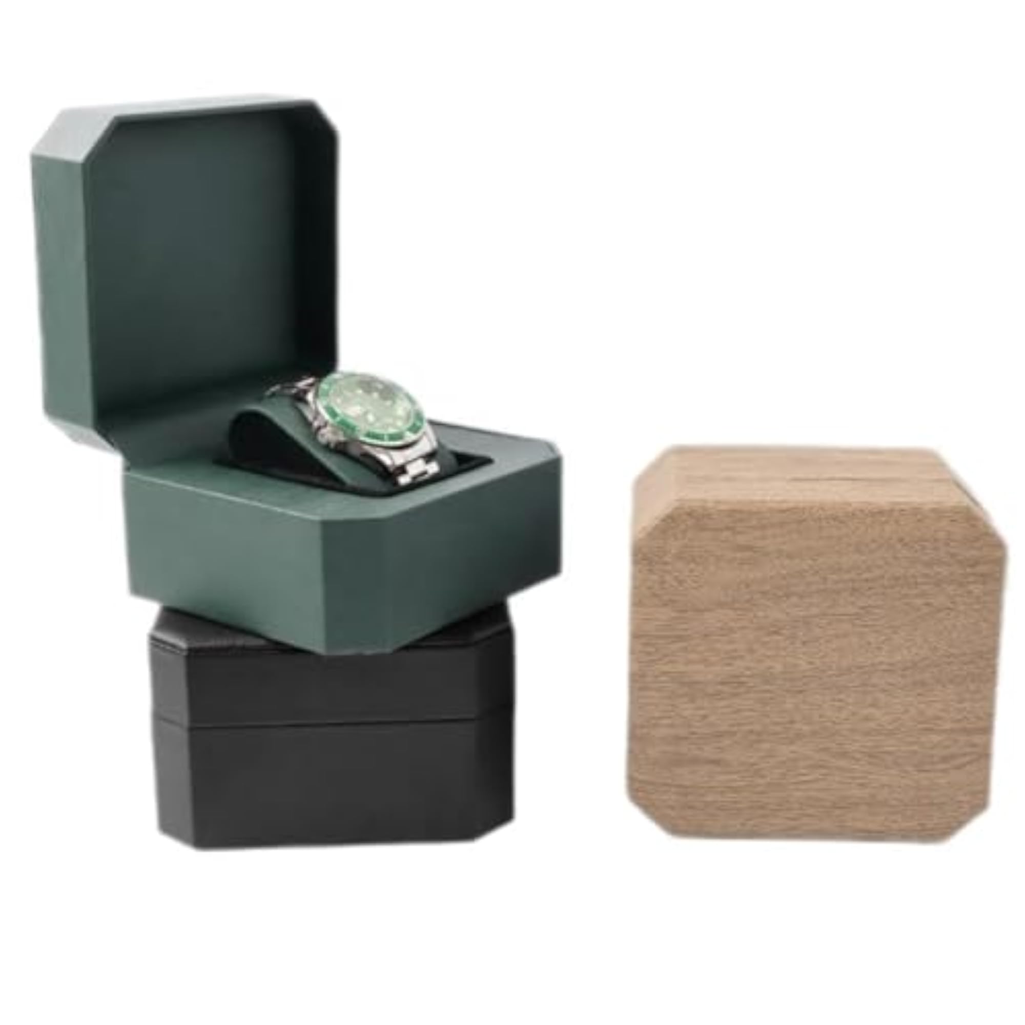 Single PU Leather Watch Display Travel Case for Men
