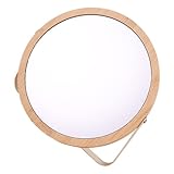 ARTSEWPLY Espejo de Maquillaje de Madera con Soporte Espejo Cosmético Portátil para Escritorio y Tocador Diseño Elegante para Dormitorio y Sala de Estar
