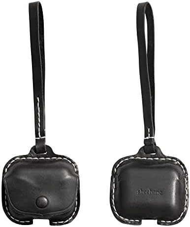 AirPods 3rd Generation Case Cover 2021,Leather Airpod Case 3rd Generation, Protective Case with Strap String for AirPod 3rd Generation Charging Case, Wireless Charging(Black)