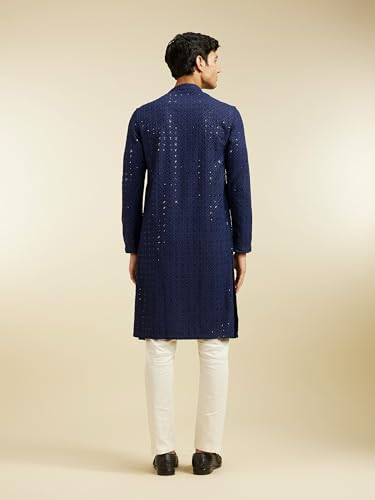 Image of DIWAS BY MANYAVAR Men's Viscose Embroidered|Sequined Kurta (1pc)