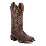 Dan Post Boots Womens Jillian Embroidered Square Toe Pull On Casual Boots Mid Calf Low Heel 1-2' - Brown - Size 8 M