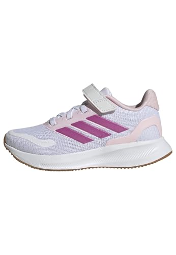 adidas Unisex niños RUNFALCON 5 Shoes Kids, FTWR White/Clear pink/GUM10, 33 EU
