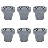 ZJchao 6 Uds Puntas de Muleta de Goma, Portátil de Goma Reemplazo de Almohadilla de Pie Accesorio de Punta de Bastón para...