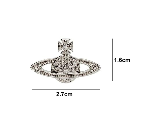 SHAMZBEST Silver Saturn Earrings,Planet Stud Earrings for Women,Aesthetic Earring for Mothers Day,Cubic Zirconia Earrings Studs,Space Earrings Jewelry Gifts for Women Girls Teens.