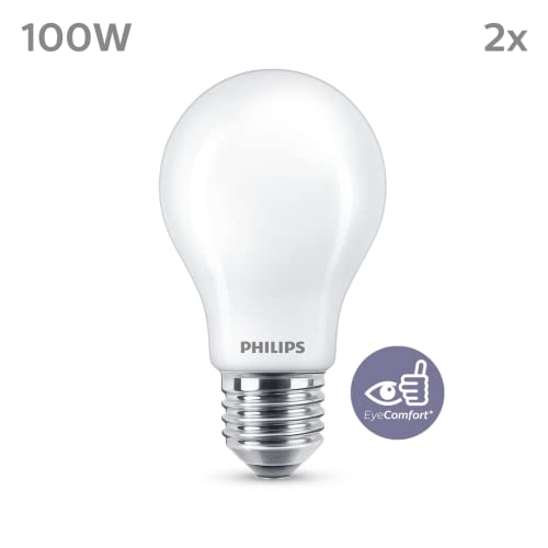 Philips LED Classic E27 Lampe, 100 W, matt, warmweiß, 6er Pack – Bild 3