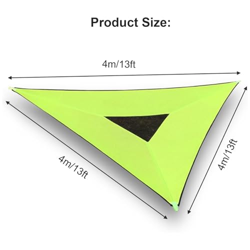 Hamac de camping triangulaire multipersonne vert 2,8m avec sangles - 6