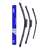 Vipa Car Parts Premium Wiper Blade Set | fits: RENAULT CLIO MK4 Hatchback (Nov 2012 to Oct 2019) | All-Weather Performance | Durable, Streak-Free Windshield Wipers | Easy Installation
