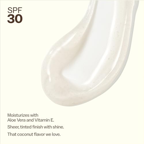Image of Sun Bum SPF 30 Coconut Sunscreen Lip Balm, Clear - 0.5 oz | Broad Spectrum Moisturizing with Aloe and Vitamin E, Vegan, Hawaii 104 Act Compliant (Made without Octinoxate & Oxybenzone)