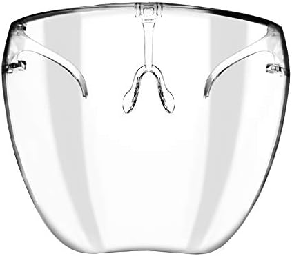 zeroUV - Protective Face Shield Full Cover Visor Glasses/Sunglasses (Anti-Fog/Blue Light Filter) (Clear/Clear) Single