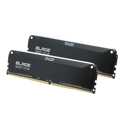 Image of OLOy DDR4 RAM 16GB (2x8GB) Piano Black Blade RGB 3600 MHz CL18 1.35V 288-Pin Desktop Gaming UDIMM (MD4U0836181BRPDA)