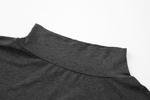 Image of Kindcall Lightweight Mock Turtleneck Crop Tops Long Sleeve Casual Base Layer for Women