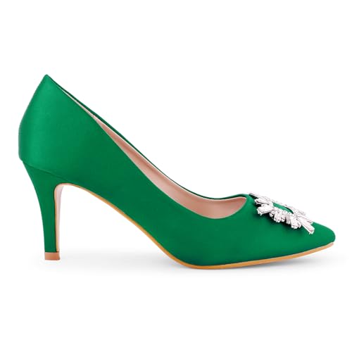 Image of Lino Perros Womens Lino Perros Crystal Broach Pumps Heeled Sandal