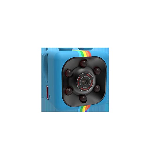 Mini caméra HD 1080P intérieure avec capteur mouvement et micro caméra sport DV bleu