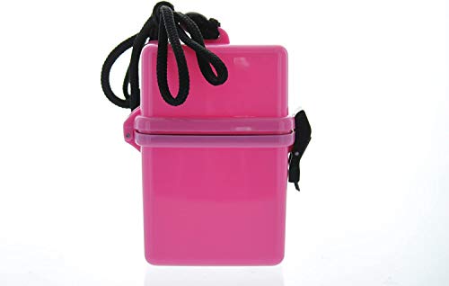 Readi USA Pink Waterproof (Spills Splashes) Dry Box Case- Beach, Boat & Pool - Money, Id, Key's Cigarettes N More - Travel Camping Hiking Geocache First Aid Organization & Security