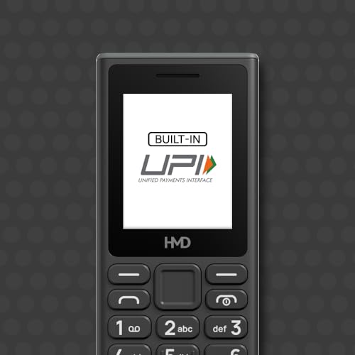 Image of HMD 105 Keypad Phone with Built-in UPI App, Hindi Phone Talker, Long-Lasting Battery, Wireless FM Radio | Black