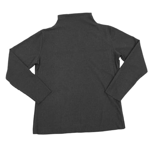 Ipetboom Winter Long Sleeves for Women Plus Size Knitwear Warm Base Shirt Lady Slim-fit Crewneck Grey