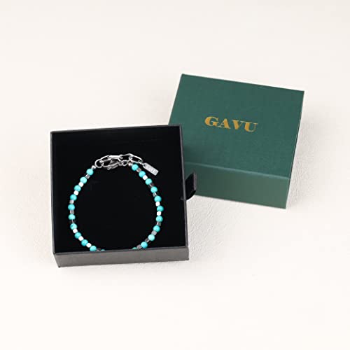 Gavu G515-1 Stainless Steel Synthetic Turquoise Stone Bracelet thumb #6
