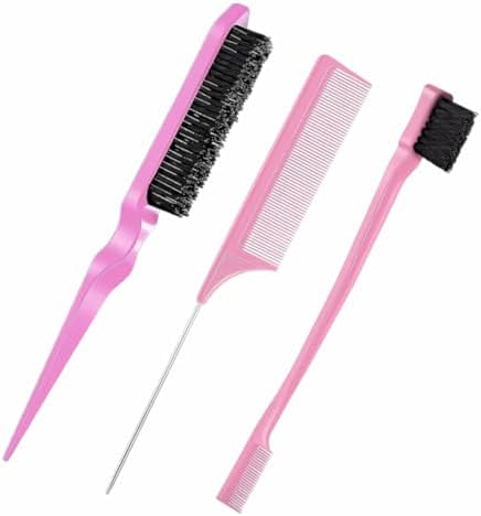 3 Escova Escovinha Pente Baby Hair Sobrancelha Cabelo Aplicação D...