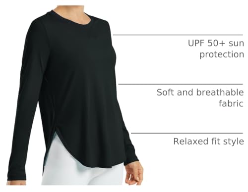 Image of G4Free Lightbreeze Womens UPF 50+ Long Sleeve Workout Tops Quick Dry UV Sun Shirt Running Gym Hiking Yoga Casual Lightweight