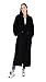 CHARTOU Women's Oversized Notched Collar Wool Blend Single Breast Midi Long Trench Coat (X-Large, Black)
