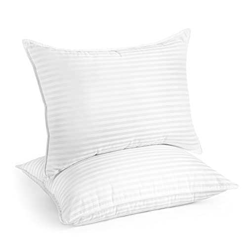 Mellanni Bed Pillows Queen Size Set of 2 - Cooling Pillows for Sleeping - Perfect Pillows for Side Sleepers, Back Sleepers, & Stomach Sleepers - Firm & Plush Pillows for Bed (20