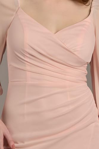 David's Bridal Mesh Billow Sleeve Sheath Dress3