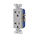 EATON Wiring TR1307SG-SP-L Receptacles, One Size, Silver Granite