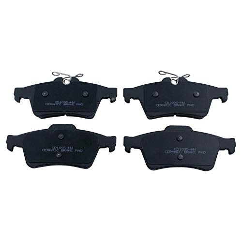 Image of TRQ Rear Brake Pad and Rotor Set Ceramic Coated Rotors Compatible with 2008-2013 Volvo C30 2006-2013 C70 2006-2011 S40 2006-2011 V50