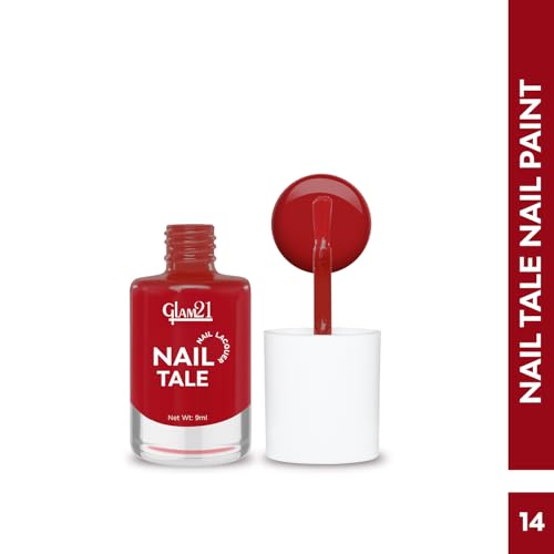 Image of Glam21 Nail Tale Nail Polish | Glossy Gel Finish | Rich Pigmentation | Chip Free | Quick Drying Formula | Long Lasting Nail Polish for Women | 9ml | Shade-14