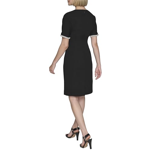 Robe fourreau Karl Lagerfeld noire taille 46 chic à manches courtes