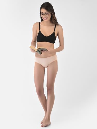 Image of Softline Women's Cotton Rich Wire-Free Non-Padded Round-Neck Bra Combo | Seamless & Breathable Fabric for All-Day Comfort | Smooth Fit & Everyday Support (Pack of 2)
