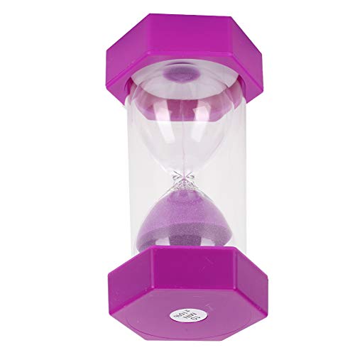 10 Minute Sand Timers for Kids, Portable Colorful Sand Clock Kitchen Timer Time, Children Hourglass Sandglass Sand Clock Timer for Classroom, Kitchen, Games (Purple 10 Minutes)