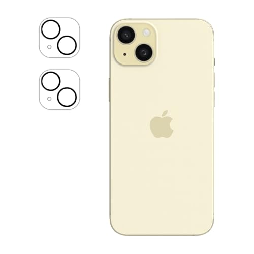 POPIO Tempered Glass Camera Lens Protector For iPhone 15 / iPhone 15 Plus (Transparent), Pack Of 2