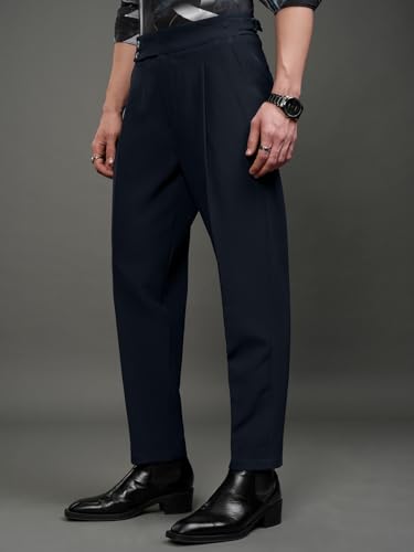 Image of Highlander Men Men's Gurkha Trouser Pants| High Waist| Carrot Fit| Ankle Length| Stylish Trousers for Men| Men Trousers | Trousers for Man | Pants for Man