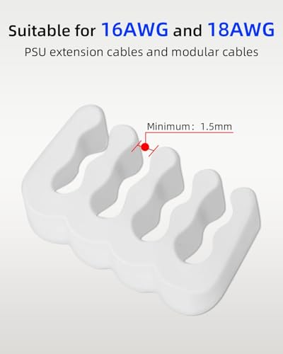 YANBORONSN Kabelkamm-Kit, Netzteil-Kabelkämme, CPU-Kabelmanagement, 48-teiliges Set 24-pin x 8,8-pin x 24,6-pin x 16,3mm bis 3,4mm