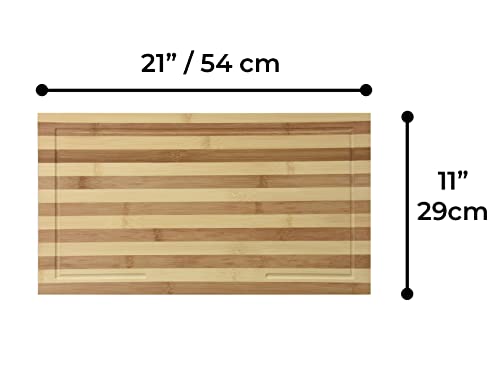 Hatillu Stove Cover Board - Bamboo Board For Cutting, Dicing And Chopping - With Juice Grooves And Adjustable Feet - Complete With Green Folding Cutting Board #TOP2