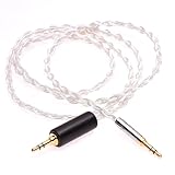 KTKTLCKX 3.5mm Male to 3.5mm Male Stereo AUX Audio Adapter 4 Cores Clear 6N OCC Silver Plated Headphone Upgrade Cable for Oppo PM-3 Bang & Olufsen Beoplay B&O H6 H7 H8 H9 H2