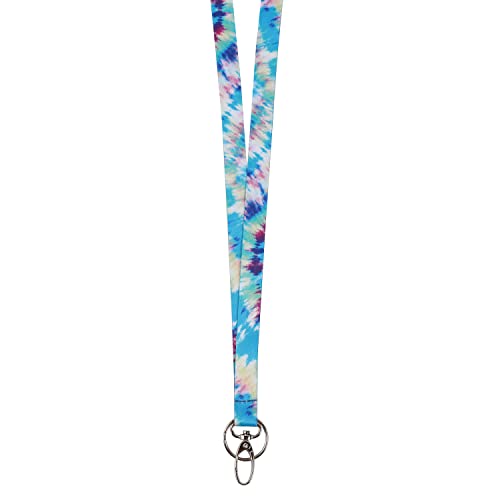 Id Avenue Lanyards For Women 19" Ribbon Lanyard Id Holder With Key Ring Fashionable Breakaway Lanyard For Doctors Nurses Teachers Students Lanyards For Id Badges (Tie Dye Brights) #TOP1