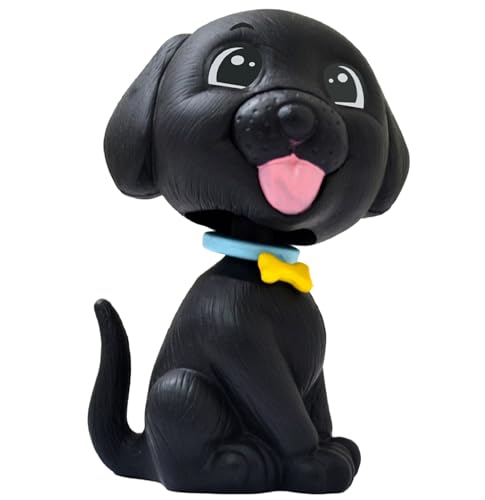 Image of AUGEN Cute Dog Black Bobblehead for Car Dashboard, Office Desk & Study Table (Pack of 1)