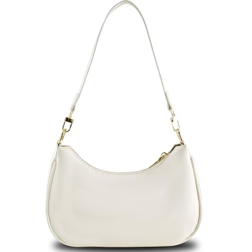 Image of Shoulder Bags for Women Leather Cute Hobo Tote Handbag Under the Arm Purses Mini Clutch Purse with Zipper Closure