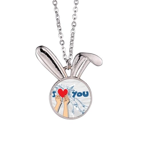 Collier cœur I Love You en argent pour la Saint-Valentin