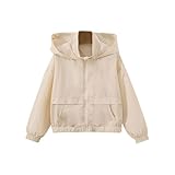 winterjacken mädchen Softshelljacke Mädchen Winddichte Mit Taschen Jacke Warme Steppjacke Mit Kapuze Outdoorjacke Mittellange Reißverschluss Übergangsjacke winterjacke jungs Beige 11-12 Jahre