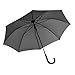 Idena 50111 - Stockschirm in Grau mit Durchmesser 100 cm, Regenschirm mit automatischer Öffnung und Soft-Touch Griff, Länge ca. 88 cm