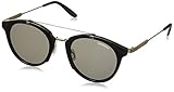 Carrera Men's 126/S Oval Sunglasses, Shiny Black Gold/Brown Grey, 49mm, 22mm