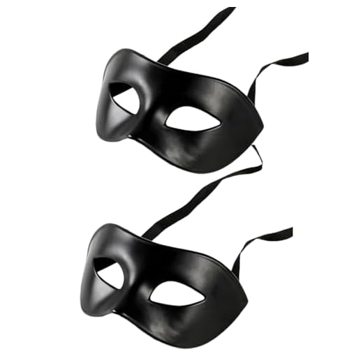 2 x Masques de Venise Masques de mascarade pour hommes Masques noirs Masques de costume de mascarade Masques de Venise Masques Mardi Gras Cosplay
