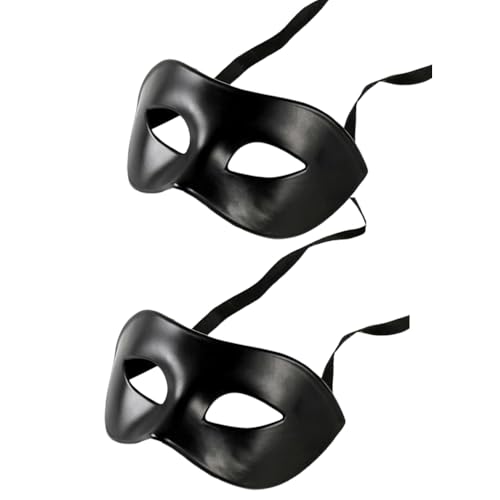 2 x máscaras de Veneza máscaras de máscara para homens máscaras pretas máscaras de disfarce de máscara máscaras máscaras de Veneza Mardi Gras Cosplay