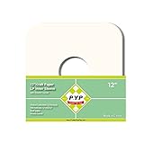 100ct 12” Vinyl Record Inner Sleeves Made from White Kraft Paper Album Covers with Round Corners for Easy Insert Protect The Collection of LPs & Singles