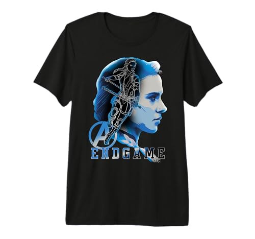 T-shirt Black Widow Avengers Endgame en textile premium avec finitions soignées