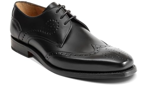 BARKER George - Zapatos de vestir Oxford de cuero hechos a mano para hombre, elegancia atemporal y artesanĂa superior, Pantorrilla negra, 40 2/3 EU