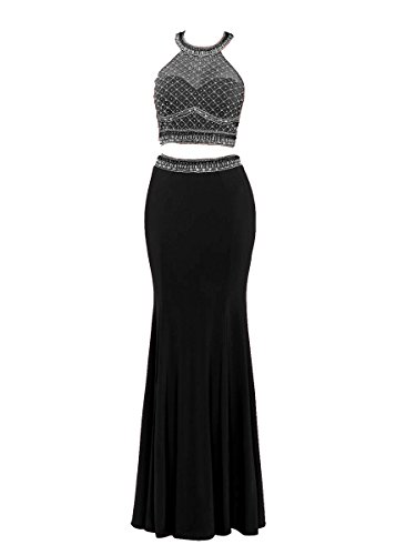 black two piece bridesmaid dress Clarisse 3427 - Long A-Line Dress